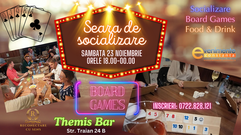 23 noiembrie: Seara de socializare & BOARD GAMES by ReConectare cu SenS