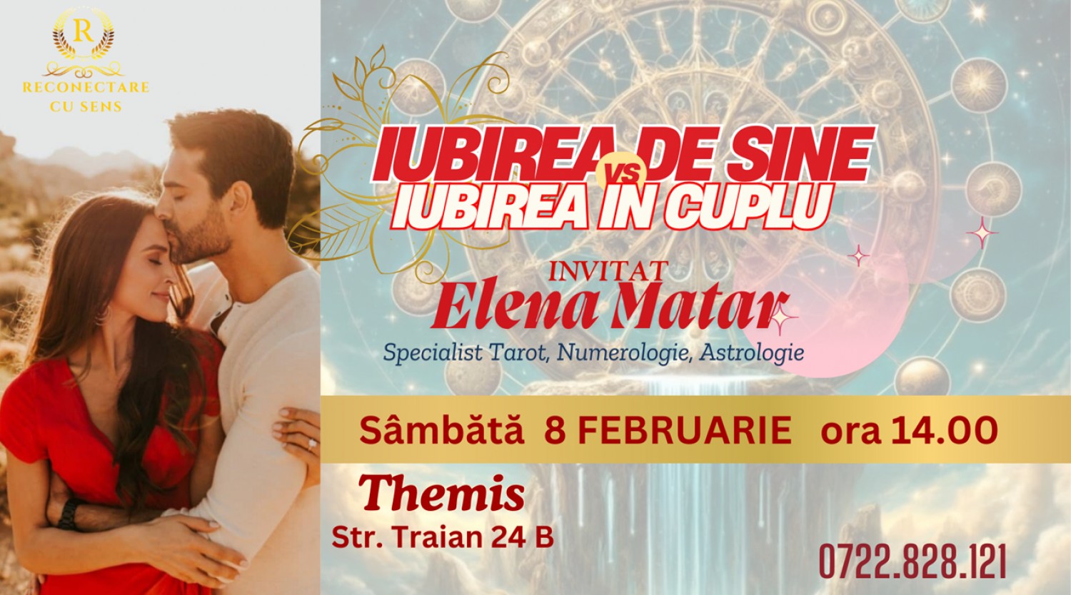 8 FEBRUARIE: Iubirea de sine VS Iubirea in cuplu by ReConectare cu SenS